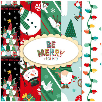 Be Merry  5 FQ Set by Lisa Perry for 3 Wishes Fabrics