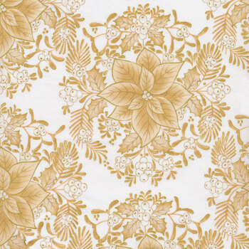 Holiday Flourish - Festive Finery 22286-85 Vanilla by Robert Kaufman Fabrics REM