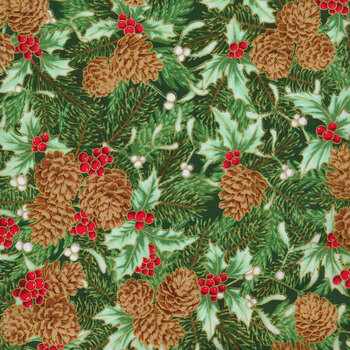 Holiday Flourish - Festive Finery 22289-459 Fresh Sage by Robert Kaufman Fabrics
