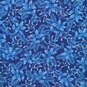 Holiday Flourish - Festive Finery 22290-4 Blue by Robert Kaufman Fabrics