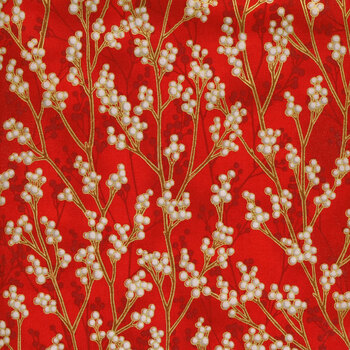 Holiday Flourish - Festive Finery 22291-91 Crimson by Robert Kaufman Fabrics