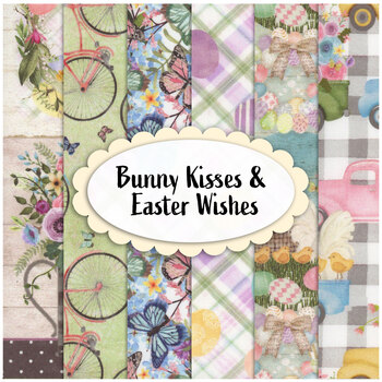 Bunny Kisses & Easter Wishes  Yardage by Beth Albert for 3 Wishes Fabrics