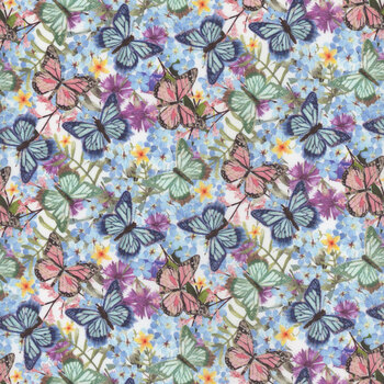Bunny Kisses & Easter Wishes 22248 Multi-Color by Beth Albert for 3 Wishes Fabrics
