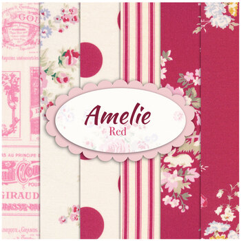 Amelie 6 FQ Red Set from Tanya Whelan Fabrics