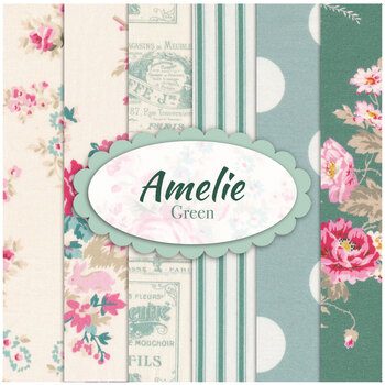 Amelie 6 FQ Green Set from Tanya Whelan Fabrics