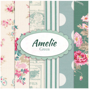 Amelie 6 FQ Green Set from Tanya Whelan Fabrics
