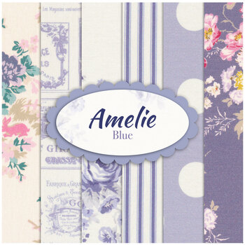 Amelie 6 FQ Blue Set from Tanya Whelan Fabrics