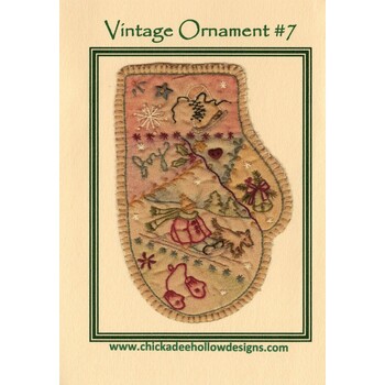 Vintage Ornament #7 - Mitten Pattern