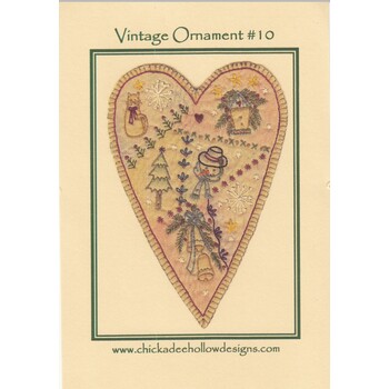 Vintage Ornament #10 - Prim Heart Pattern