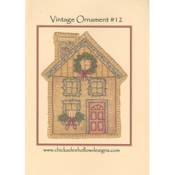Vintage Ornament #12 - Christmas House Pattern