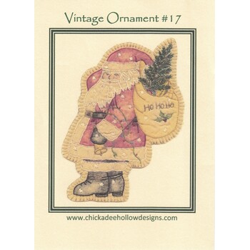 Vintage Ornament #17 - Santa Pattern