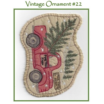 Vintage Ornament #22 - Santa's Truck Pattern