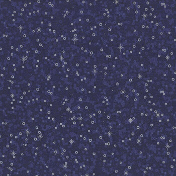 Stof Christmas - We Love Christmas 4591-601 Blue/Silver Sprinkle by Stof Fabrics