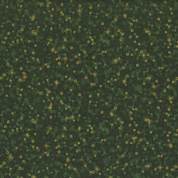 Stof Christmas - We Love Christmas 4591-803 Green/Gold Sprinkle by Stof Fabrics