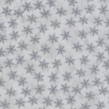 Stof Christmas - We Love Christmas 4591-905 Grey/Silver Small Snowflake by Stof Fabrics