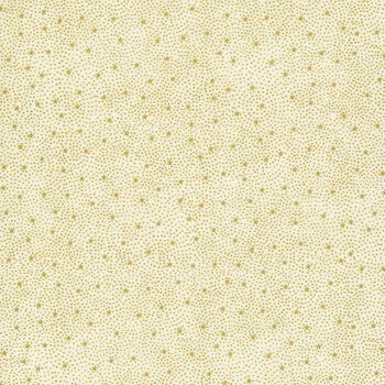 Stof Christmas - We Love Christmas 4591-132 Cream/Gold Stars and Dots by Stof Fabrics