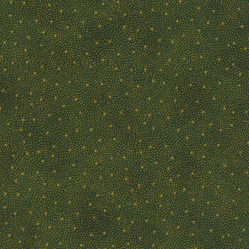 Stof Christmas - We Love Christmas 4591-809 Green/Gold Stars and Dots by Stof Fabrics