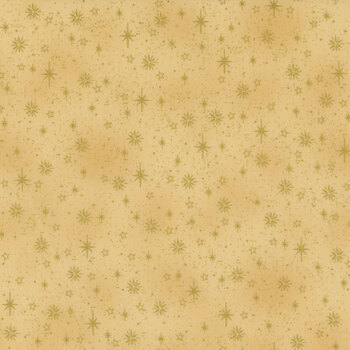 Stof Christmas - We Love Christmas 4591-211 Tan/Gold Small Stars by Stof Fabrics