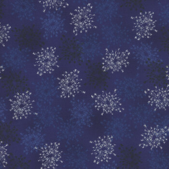 Stof Christmas - We Love Christmas 4591-602 Blue/Silver Sparkler by Stof Fabrics
