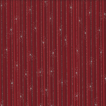 Stof Christmas - We Love Christmas 4591-418 Red/Silver Stripes by Stof Fabrics