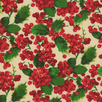 Winterberry PWMN035.RED Holly Berry by Martha Negley for FreeSpirit Fabrics