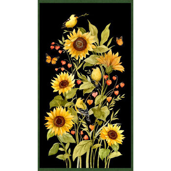 Sunflower Splendor 83324-975 Large Panel by Susan Winget for Wilmington Prints