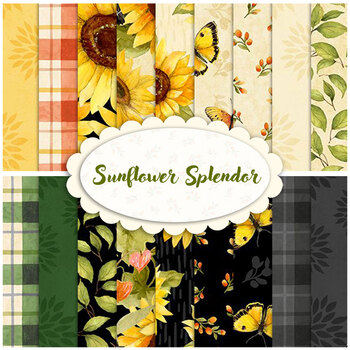 Sunflower Splendor  18 FQ Set by Susan Winget for Wilmington Prints