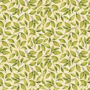 Sunflower Splendor 83330-277 Leaf Toss Cream by Susan Winget for Wilmington Prints