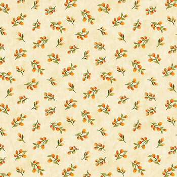 Sunflower Splendor 83331-287 Floral Bud Toss Cream by Susan Winget for Wilmington Prints