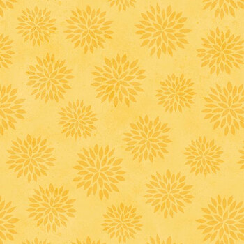 Sunflower Splendor 83333-555 Tonal Flowers Yellow by Susan Winget for Wilmington Prints
