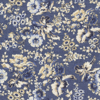 Radiance 98740-441 Large Floral Denim by Kaye England for Wilmington Prints