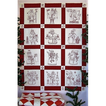 Here Comes Santa Quilt -  Machine Embroidery USB