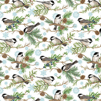 Woodland Woolies Flannel F27263-10 by Deborah Edwards for Northcott Fabrics
