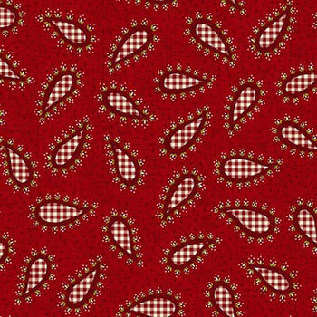 Garnets & Gingham 1351-88 by Kim Diehl for Henry Glass Fabrics