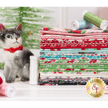 Kitty Christmas  30 Fat Eighths Set by Urban Chiks for Moda Fabrics - RESERVE