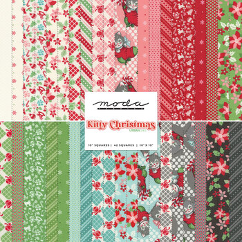 Kitty Christmas  Layer Cake by Urban Chiks for Moda Fabrics - RESERVE