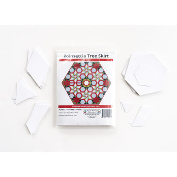 Poinsettia Tree Skirt - Complete Pattern & Paper Piece Pack by Paper Pieces