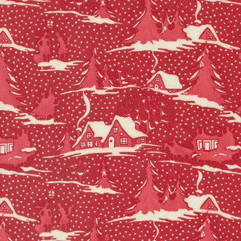A Christmas Carol 44351-13 Crimson by 3 Sisters for Moda Fabrics