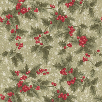 A Christmas Carol 44352-14 Sage by 3 Sisters for Moda Fabrics