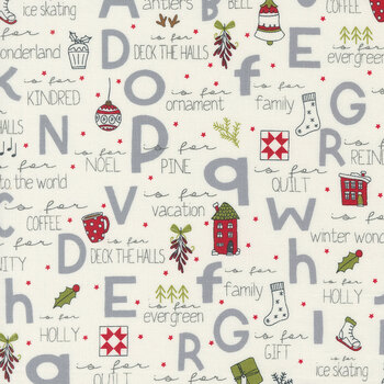 On Dasher 55660-11 A to Z-Vanilla by Sweetwater for Moda Fabrics