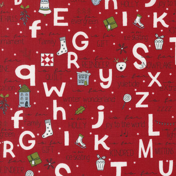 On Dasher 55660-22 A to Z-Red by Sweetwater for Moda Fabrics