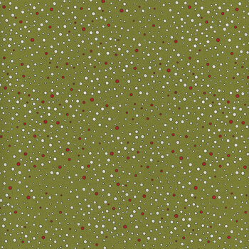 On Dasher 55665-13 Snowballs-Pine by Sweetwater for Moda Fabrics