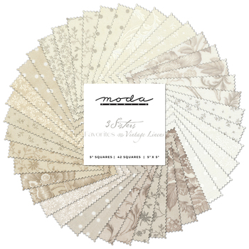 3 Sisters Favorites - Vintage Linens  Charm Pack from Moda Fabrics - RESERVE