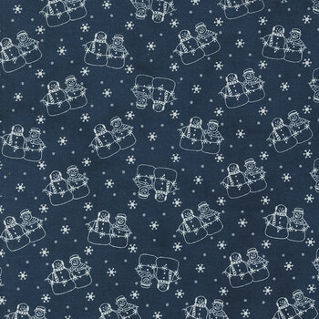 Snowman Gatherings IV 49250-14 Night Sky by Primitive Gatherings for Moda Fabrics