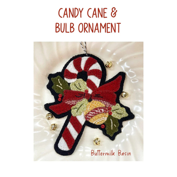 Candy Cane & Bulb Ornament Pattern