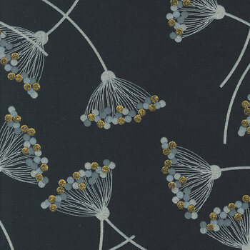 Shimmer 1840-15M Metallic Ebony by Zen Chic for Moda Fabrics