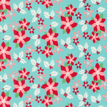 Kitty Christmas 31201-16 Icicle by Urban Chiks for Moda Fabrics 