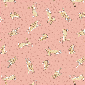 Guess How Much I Love You 2024 Y4247-39 Tossed Bunnies Coral from Clothworks