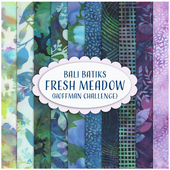 Bali Batiks - Fresh Meadow (Hoffman Challenge)  10 FQ Set from Hoffman Fabrics