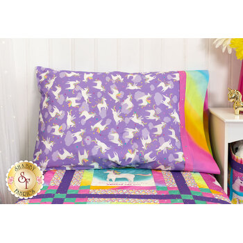 Magic Pillowcase Kit - Unicorn Love - Standard Size - Purple